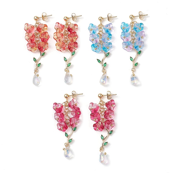 PandaHall 3 Pairs 3 Color Flower of Life Glass Dangle Stud Earrings, Cluster Earrings, Mixed Color, 56mm, 1 Pair/color Glass Flower of Life..., Multicolor
PandaHall 3 Pairs 3 Color Flower of Life Glass Dangle Stud Earrings, Cluster Earrings, Mixed Color, 56mm, 1 Pair/color Glass Flower of Life..., Multicolor