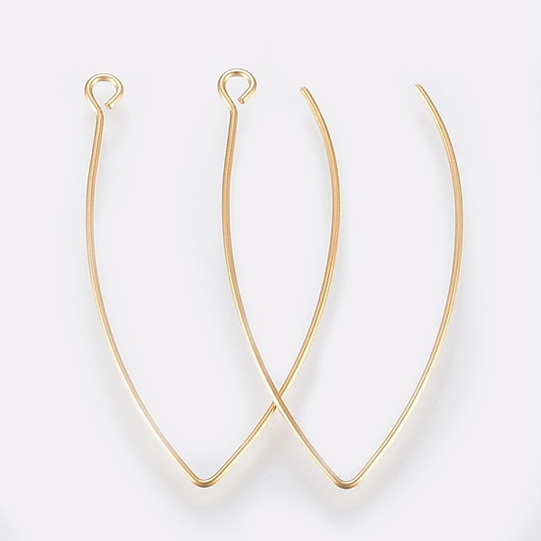 PandaHall 304 Stainless Steel Earring Hooks, Ear Wire, with Horizontal Loop, Golden, 41x22x0.8mm, Hole: 2.5mm, 20 Gauge, Pin: 0.8mm 304...
PandaHall 304 Stainless Steel Earring Hooks, Ear Wire, with Horizontal Loop, Golden, 41x22x0.8mm, Hole: 2.5mm, 20 Gauge, Pin: 0.8mm 304...