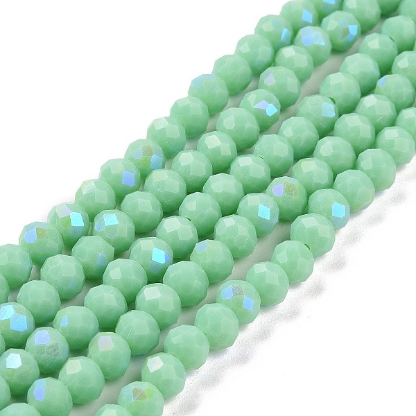 PandaHall Electroplate Glass Beads Strands, Opaque Solid Color, AB Color Plated, Faceted, Rondelle, Dark Sea Green, 6x5mm, Hole: 1mm, about...
PandaHall Electroplate Glass Beads Strands, Opaque Solid Color, AB Color Plated, Faceted, Rondelle, Dark Sea Green, 6x5mm, Hole: 1mm, about...