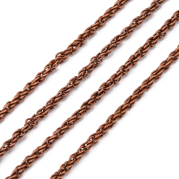 PandaHall Iron Rope Chains, Unwelded, Red Copper Color, with Spool, Link:3mm, wire: 0.6mm thick, about 328.08 Feet(100m)/roll Iron
PandaHall Iron Rope Chains, Unwelded, Red Copper Color, with Spool, Link:3mm, wire: 0.6mm thick, about 328.08 Feet(100m)/roll Iron