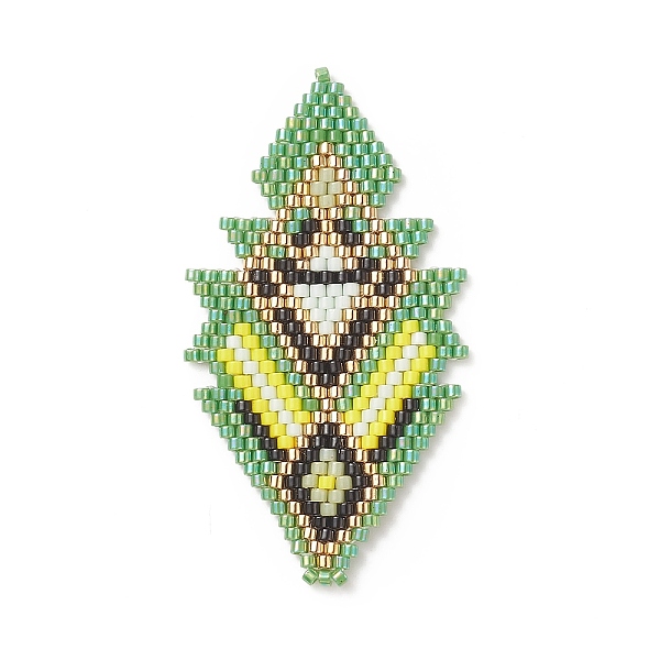 PandaHall Handmade Japanese Seed Beads, Loom Pattern, Leaf, Green, 53x29x2mm Glass Leaf Green
PandaHall Handmade Japanese Seed Beads, Loom Pattern, Leaf, Green, 53x29x2mm Glass Leaf Green