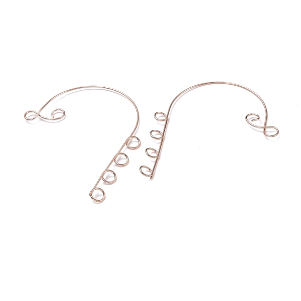 PandaHall 316 Stainless Steel Ear Cuff Findings, Climber Wrap Around Non Piercing Earring Findings with 6 Loop, Rose Gold, 52~59x40~46x0.5mm...
PandaHall 316 Stainless Steel Ear Cuff Findings, Climber Wrap Around Non Piercing Earring Findings with 6 Loop, Rose Gold, 52~59x40~46x0.5mm...
