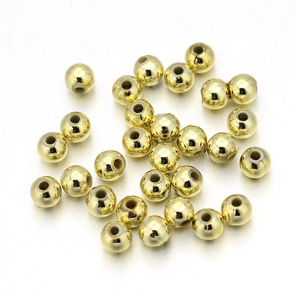 PandaHall Plating Acrylic Beads, Round, Golden Plated, 4mm, Hole: 1mm, about 14000pcs/500g Acrylic Round Gold
PandaHall Plating Acrylic Beads, Round, Golden Plated, 4mm, Hole: 1mm, about 14000pcs/500g Acrylic Round Gold