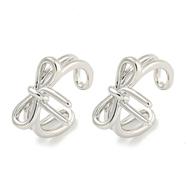 PandaHall Brass Cuff Earrings for Women, Bowknot, Platinum, 15.5x10mm Brass Bowknot
PandaHall Brass Cuff Earrings for Women, Bowknot, Platinum, 15.5x10mm Brass Bowknot