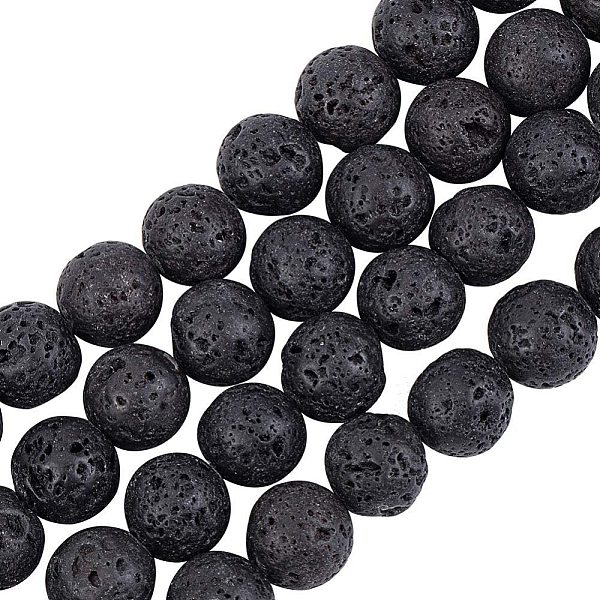 PandaHall Olycraft Natural Lava Rock Beads Strands, Round, Black, 10mm, Hole: 1mm, about 38~40pcs/strand, 15~15.5 inch Round
PandaHall Olycraft Natural Lava Rock Beads Strands, Round, Black, 10mm, Hole: 1mm, about 38~40pcs/strand, 15~15.5 inch Round