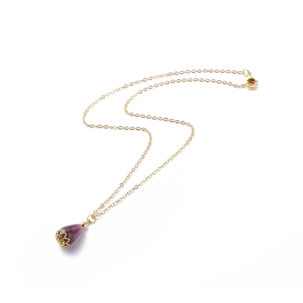 PandaHall Natural Amethyst Teardrop Pendant Necklace, Gold Plated Brass Jewelry for Women, Golden, 17.72 inch(45cm) Amethyst
PandaHall Natural Amethyst Teardrop Pendant Necklace, Gold Plated Brass Jewelry for Women, Golden, 17.72 inch(45cm) Amethyst