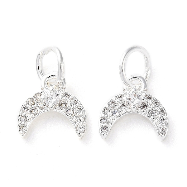 PandaHall Rack Plating Brass Micro Pave Clear Cubic Zirconia Charms, Long-Lasting Plated, with Jump Rings, Moon, Silver, 9x9x2.5mm...
PandaHall Rack Plating Brass Micro Pave Clear Cubic Zirconia Charms, Long-Lasting Plated, with Jump Rings, Moon, Silver, 9x9x2.5mm...