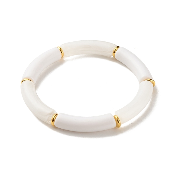 PandaHall Two Tone Acrylic Curved Tube Beaded Stretch Bracelet, Chunky Bracelet for Women, White, Inner Diameter: 2-1/8 inch(5.5cm) Acrylic...
PandaHall Two Tone Acrylic Curved Tube Beaded Stretch Bracelet, Chunky Bracelet for Women, White, Inner Diameter: 2-1/8 inch(5.5cm) Acrylic...