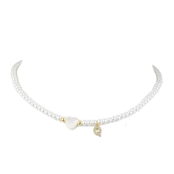 PandaHall Brass Micro Pave Grade AAA Cubic Zirconia Letter Pendant Necklaces, Heart & Round Baking Painted Pearlized Glass Pearl Beaded..., White
PandaHall Brass Micro Pave Grade AAA Cubic Zirconia Letter Pendant Necklaces, Heart & Round Baking Painted Pearlized Glass Pearl Beaded..., White