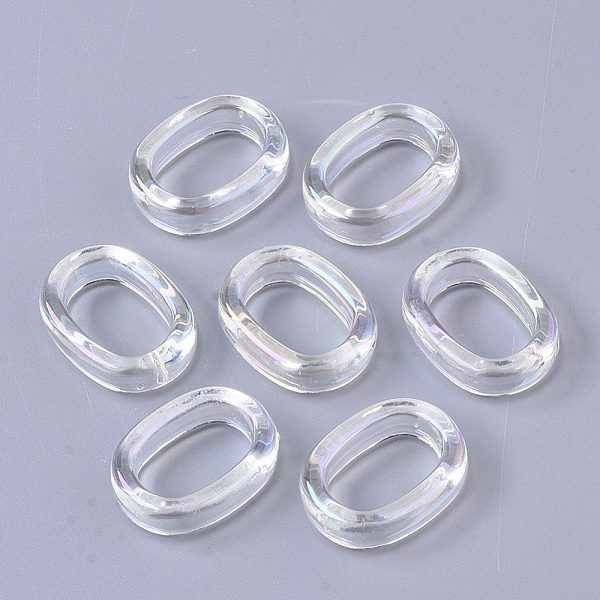 PandaHall Transparent Acrylic Linking Rings, AB Color Plated, Oval, Clear AB, 18.5x14x5mm, Inner Diameter: 8x12mm Acrylic Oval White
PandaHall Transparent Acrylic Linking Rings, AB Color Plated, Oval, Clear AB, 18.5x14x5mm, Inner Diameter: 8x12mm Acrylic Oval White