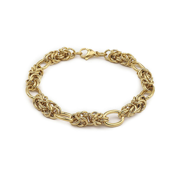PandaHall 201 Stainless Steel Rings Knot Link Chain Bracelets for Men, Golden, 8-5/8 inch(22cm), Wide: 10mm 201 Stainless Steel
PandaHall 201 Stainless Steel Rings Knot Link Chain Bracelets for Men, Golden, 8-5/8 inch(22cm), Wide: 10mm 201 Stainless Steel