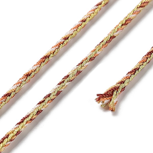 PandaHall 14M Duotone Polyester Braided Cord, Round, Sienna, 2.5mm, about 15.31 Yards(14m)/Roll Polyester Brown
PandaHall 14M Duotone Polyester Braided Cord, Round, Sienna, 2.5mm, about 15.31 Yards(14m)/Roll Polyester Brown