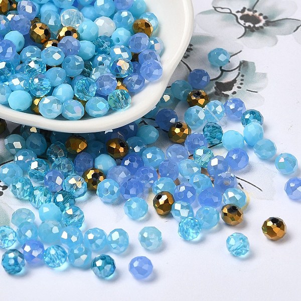 PandaHall Glass Beads, Faceted, Rondelle, Pale Turquoise, 6x5mm, Hole: 1mm, about 280pcs/60g Glass Rondelle
PandaHall Glass Beads, Faceted, Rondelle, Pale Turquoise, 6x5mm, Hole: 1mm, about 280pcs/60g Glass Rondelle