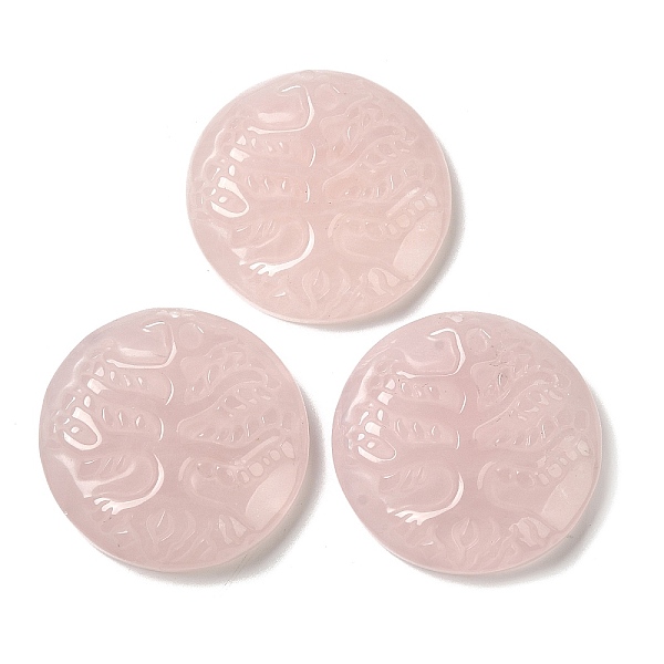 PandaHall Natural Rose Quartz Pendants, Flat Round Charms with Engraved Tree of Life, 35~37x7.5~9.5mm, Hole: 1.5mm Rose Quartz Tree of Life
PandaHall Natural Rose Quartz Pendants, Flat Round Charms with Engraved Tree of Life, 35~37x7.5~9.5mm, Hole: 1.5mm Rose Quartz Tree of Life