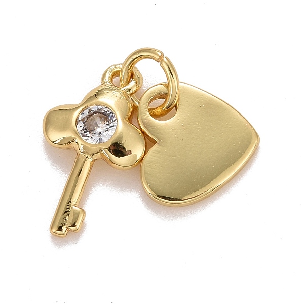 PandaHall Cubic Zirconia Pendants, with Rack Plating Real 18K Gold Plated Brass Findings, with Jump Rings, Long-Lasting Plated, Lead Free &..., Clear
PandaHall Cubic Zirconia Pendants, with Rack Plating Real 18K Gold Plated Brass Findings, with Jump Rings, Long-Lasting Plated, Lead Free &..., Clear