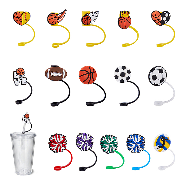 PandaHall DICOSMETIC 15Pcs 15 Styles Sports Theme Ball Silicone Straw Caps, Dustproof Covers, Reusable Drinking Straw Tip Cap, Mixed Shapes..., Multicolor
PandaHall DICOSMETIC 15Pcs 15 Styles Sports Theme Ball Silicone Straw Caps, Dustproof Covers, Reusable Drinking Straw Tip Cap, Mixed Shapes..., Multicolor