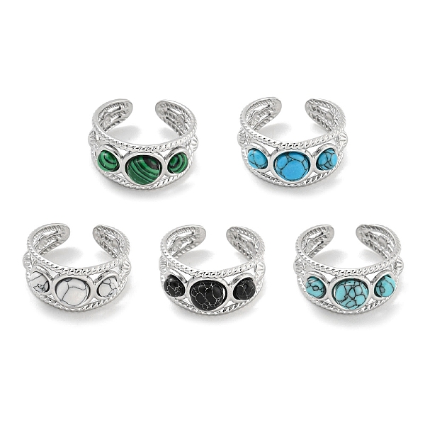 PandaHall 304 Stainless Steel Synthetic Gemstone Cuff Rings, Round Open Rings for Women Men, Stainless Steel Color, 10mm, Inner Diameter...
PandaHall 304 Stainless Steel Synthetic Gemstone Cuff Rings, Round Open Rings for Women Men, Stainless Steel Color, 10mm, Inner Diameter...