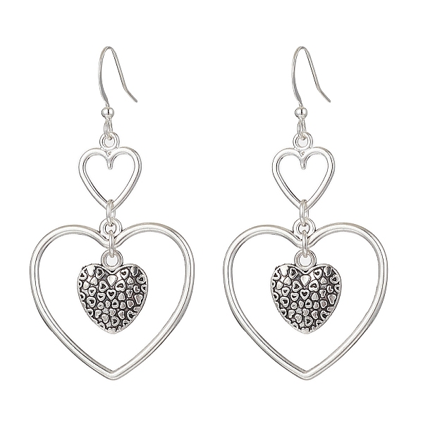 PandaHall Heart Alloy Dangle Earrings, Brass Earring for Women, Heart, 58x29.5mm Alloy Heart
PandaHall Heart Alloy Dangle Earrings, Brass Earring for Women, Heart, 58x29.5mm Alloy Heart