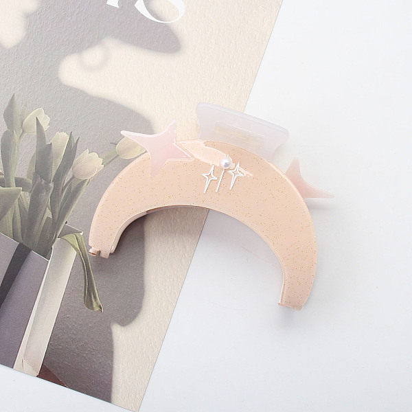 PandaHall Moon Star Cellulose Acetate Claw Hair Clips, Hair Accessories for Women & Girls, Pink, 94x70x42mm Cellulose Acetate Moon Pink
PandaHall Moon Star Cellulose Acetate Claw Hair Clips, Hair Accessories for Women & Girls, Pink, 94x70x42mm Cellulose Acetate Moon Pink