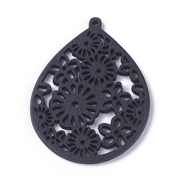 PandaHall Wood Pendants, Dyed, Teardrop with Flower, Black, 50.5x38x1.5mm, Hole: 1.4mm Wood Teardrop Black
PandaHall Wood Pendants, Dyed, Teardrop with Flower, Black, 50.5x38x1.5mm, Hole: 1.4mm Wood Teardrop Black