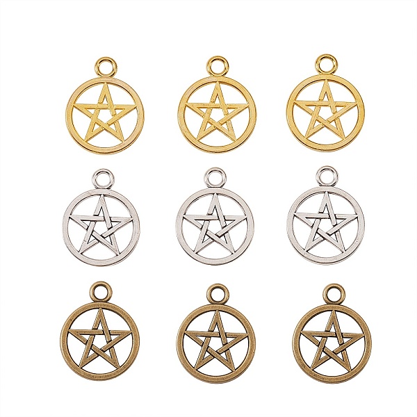 PandaHall Tibetan Style Hollow Metal Alloy Pendants, Cadmium Free & Lead Free, Flat Round with Pentacle, Mixed Color, 26.5x21x2mm, Hole: 2mm...
PandaHall Tibetan Style Hollow Metal Alloy Pendants, Cadmium Free & Lead Free, Flat Round with Pentacle, Mixed Color, 26.5x21x2mm, Hole: 2mm...