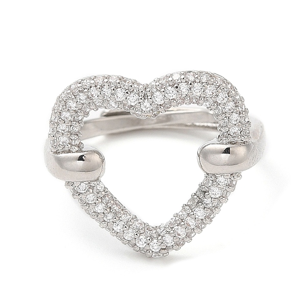 PandaHall Clear Cubic Zirconia Hollow Heart Adjustable Ring, Brass Ring, Cadmium Free & Lead Free, Platinum, Inner Diameter: 15~23mm...
PandaHall Clear Cubic Zirconia Hollow Heart Adjustable Ring, Brass Ring, Cadmium Free & Lead Free, Platinum, Inner Diameter: 15~23mm...