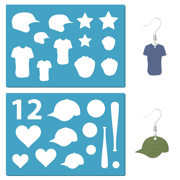 PandaHall Acrylic Earring Handwork Template, Card Leather Cutting Stencils, Deep Sky Blue, Baseball Sports, Clothes, 130x90x2mm, 2pcs/set...
PandaHall Acrylic Earring Handwork Template, Card Leather Cutting Stencils, Deep Sky Blue, Baseball Sports, Clothes, 130x90x2mm, 2pcs/set...