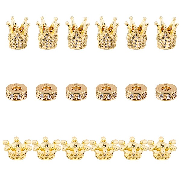 PandaHall SUNNYCLUE Brass Micro Pave Cubic Zirconia Beads, Mixed Shapes, Golden, 18pcs/box Brass+Cubic Zirconia Mixed Shapes Clear
PandaHall SUNNYCLUE Brass Micro Pave Cubic Zirconia Beads, Mixed Shapes, Golden, 18pcs/box Brass+Cubic Zirconia Mixed Shapes Clear
