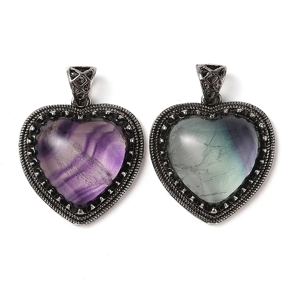 PandaHall Natural Fluorite Pendants, Heart Charms, with Rack Plating Antique Silver Tone Brass Findings, Cadmium Free & Lead Free...
PandaHall Natural Fluorite Pendants, Heart Charms, with Rack Plating Antique Silver Tone Brass Findings, Cadmium Free & Lead Free...