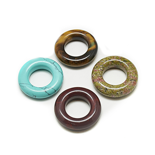 PandaHall Natural & Synthetic Mixed Stone Pendants, Donut, 20x5.5mm, Hole: 7mm Mixed Stone Donut
PandaHall Natural & Synthetic Mixed Stone Pendants, Donut, 20x5.5mm, Hole: 7mm Mixed Stone Donut