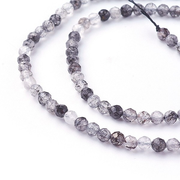 PandaHall Natural Black Rutilated Quartz Beads Strands, Faceted, Round, Black, 4~4.5mm, Hole: 0.6mm, about 90~100pcs/strand, 14.5~16.1 inch...
PandaHall Natural Black Rutilated Quartz Beads Strands, Faceted, Round, Black, 4~4.5mm, Hole: 0.6mm, about 90~100pcs/strand, 14.5~16.1 inch...