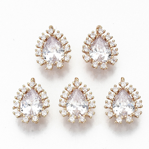 PandaHall Brass Glass Rhinestone Pendants, with Micro Pave Clear Cubic Zirconia, Long-Lasting Plated, Cadmium Free & Lead Free, Teardrop...
PandaHall Brass Glass Rhinestone Pendants, with Micro Pave Clear Cubic Zirconia, Long-Lasting Plated, Cadmium Free & Lead Free, Teardrop...