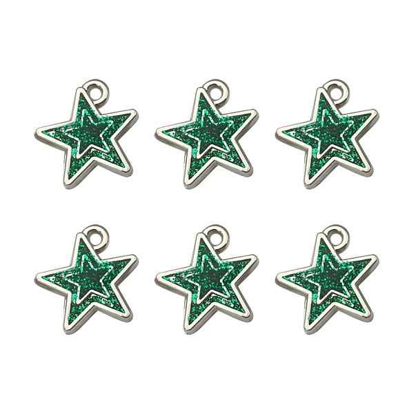 PandaHall CCB Plastic Pendants, with Glitter Powder, Star, Platinum, Green, 16x16x2.5mm Plastic Star Green
PandaHall CCB Plastic Pendants, with Glitter Powder, Star, Platinum, Green, 16x16x2.5mm Plastic Star Green
