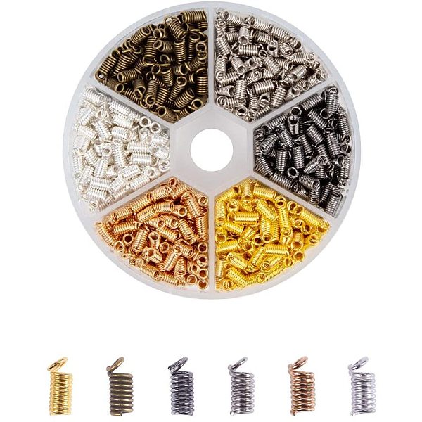 PandaHall Iron Coil Cord Ends, Mixed Color, 7~9x3mm, Hole: 1.8mm, Inner Diameter: 1.8mm, 600pcs/box Iron
PandaHall Iron Coil Cord Ends, Mixed Color, 7~9x3mm, Hole: 1.8mm, Inner Diameter: 1.8mm, 600pcs/box Iron