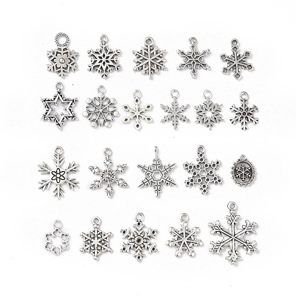 PandaHall Tibetan Style Alloy Pendants, Christmas Theme, Snowflake Charms, Antique Silver, 19.5~28.5x15~22x2~2.5mm, Hole: 1~1.6mm, 20pcs/set...
PandaHall Tibetan Style Alloy Pendants, Christmas Theme, Snowflake Charms, Antique Silver, 19.5~28.5x15~22x2~2.5mm, Hole: 1~1.6mm, 20pcs/set...