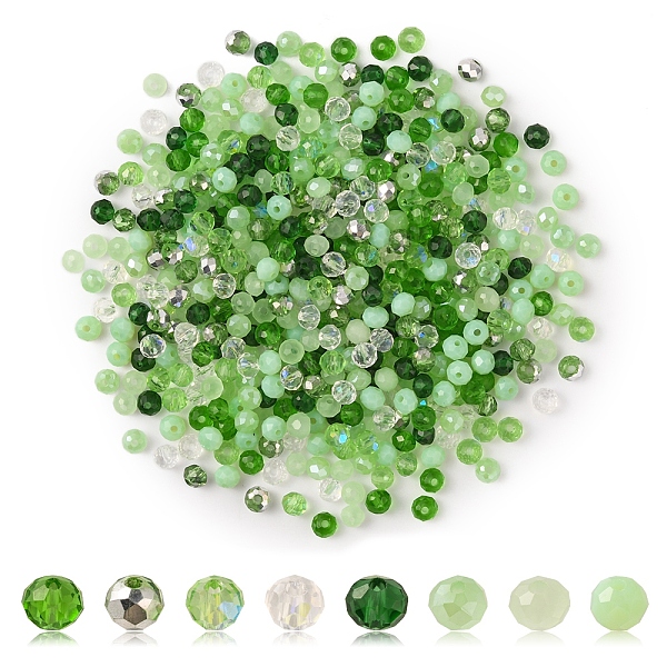 PandaHall 500Pcs Electroplat Opaque Glass Beads, Half Rainbow Plated, Faceted, Rondelle, Green, 4x3mm, Hole: 0.4mm Glass Rondelle Green
PandaHall 500Pcs Electroplat Opaque Glass Beads, Half Rainbow Plated, Faceted, Rondelle, Green, 4x3mm, Hole: 0.4mm Glass Rondelle Green