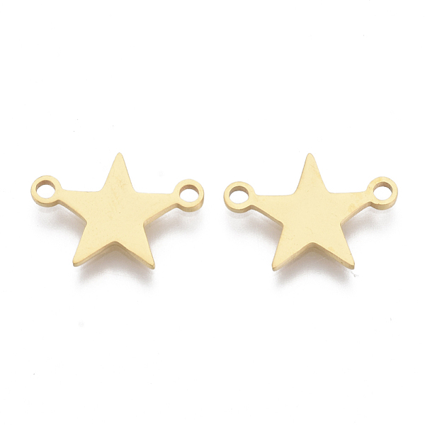 PandaHall 201 Stainless Steel Links connectors, Laser Cut, Star, Golden, 10.5x15x1mm, Hole: 1.6mm 201 Stainless Steel Star
PandaHall 201 Stainless Steel Links connectors, Laser Cut, Star, Golden, 10.5x15x1mm, Hole: 1.6mm 201 Stainless Steel Star