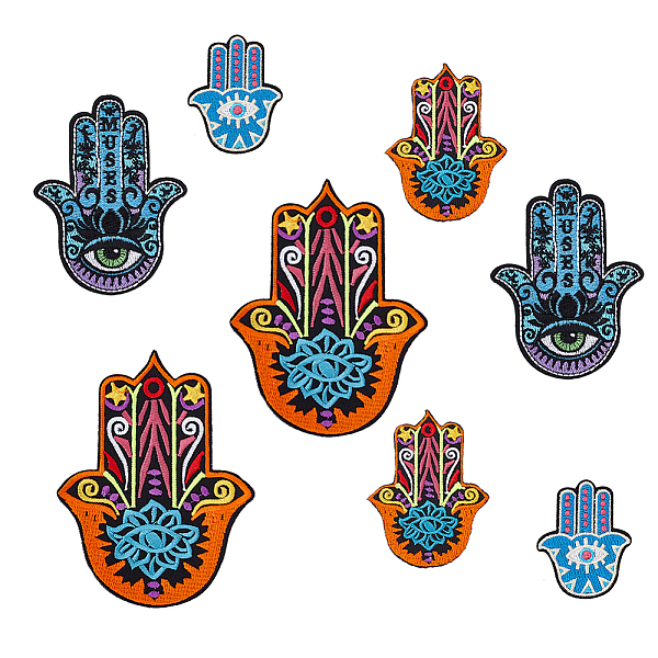 PandaHall AHADERMAKER 8Pcs 4 Style Hamsa Hand with Evil Eye Pattern Cloth Computerized Embroidery Iron On/Sew On Patches, Mixed Color..., Multicolor
PandaHall AHADERMAKER 8Pcs 4 Style Hamsa Hand with Evil Eye Pattern Cloth Computerized Embroidery Iron On/Sew On Patches, Mixed Color..., Multicolor