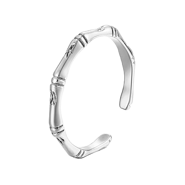 PandaHall Stainless Steel Finger Open Cuff Ring, Bamboo, Stainless Steel Color, US Size 7(17.3mm) Stainless Steel Bamboo
PandaHall Stainless Steel Finger Open Cuff Ring, Bamboo, Stainless Steel Color, US Size 7(17.3mm) Stainless Steel Bamboo