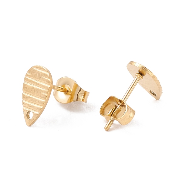 PandaHall Ion Plating(IP) 304 Stainless Steel Stud Earring Findings, Textured Teardrop, Golden, 10x6mm, Pin: 0.7mm 304 Stainless Steel...
PandaHall Ion Plating(IP) 304 Stainless Steel Stud Earring Findings, Textured Teardrop, Golden, 10x6mm, Pin: 0.7mm 304 Stainless Steel...