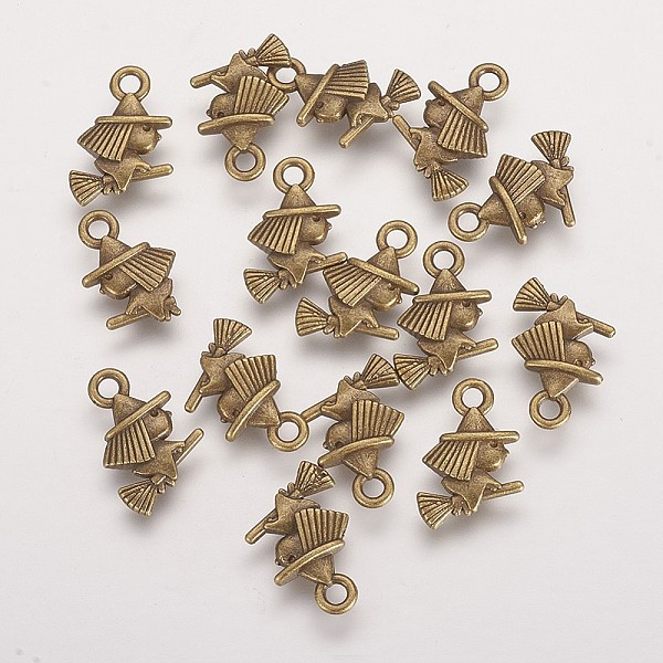 PandaHall Tibetan Style Alloy Pendants, Cadmium Free & Nickel Free & Lead Free, Witch, for Halloween, Antique Bronze, 13x11x3mm, Hole: 2mm...
PandaHall Tibetan Style Alloy Pendants, Cadmium Free & Nickel Free & Lead Free, Witch, for Halloween, Antique Bronze, 13x11x3mm, Hole: 2mm...
