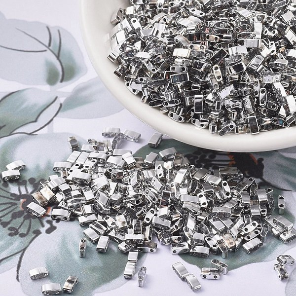 PandaHall MIYUKI Half TILA Beads, Japanese Seed Beads, 2 Hole, (HTL4575) Crystal Labrador Full, 5x2.3x1.9mm, Hole: 0.8mm, about..., Gray
PandaHall MIYUKI Half TILA Beads, Japanese Seed Beads, 2 Hole, (HTL4575) Crystal Labrador Full, 5x2.3x1.9mm, Hole: 0.8mm, about..., Gray