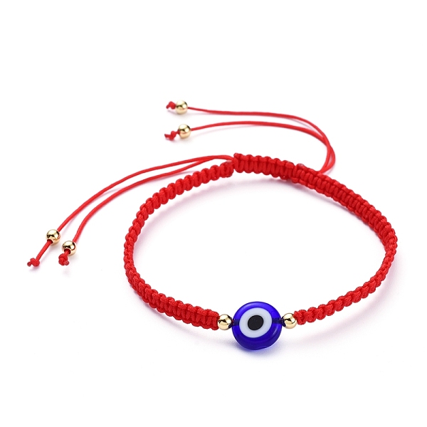 PandaHall Adjustable Nylon Thread Braided Bead Bracelets, with Handmade Evil Eye Lampwork Beads and Brass Beads, Blue, Inner Diameter: 2-1/2...
PandaHall Adjustable Nylon Thread Braided Bead Bracelets, with Handmade Evil Eye Lampwork Beads and Brass Beads, Blue, Inner Diameter: 2-1/2...