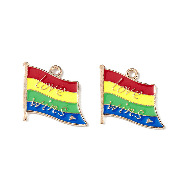 PandaHall Rainbow Color Alloy Enamel Pendants, Light Gold, Flag with Word Love Wins Charm, Colorful, 18.5x19.5x1.2mm, Hole: 2mm Alloy+Enamel...
PandaHall Rainbow Color Alloy Enamel Pendants, Light Gold, Flag with Word Love Wins Charm, Colorful, 18.5x19.5x1.2mm, Hole: 2mm Alloy+Enamel...
