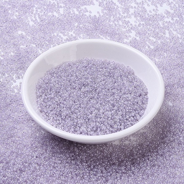 PandaHall MIYUKI Round Rocailles Beads, Japanese Seed Beads, 11/0, (RR211) Pale Violet Lined Crystal, 11/0, 2x1.3mm, Hole: 0.8mm, about..., Purple
PandaHall MIYUKI Round Rocailles Beads, Japanese Seed Beads, 11/0, (RR211) Pale Violet Lined Crystal, 11/0, 2x1.3mm, Hole: 0.8mm, about..., Purple