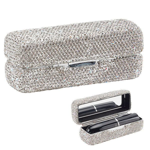 PandaHall Bling Rhinestone Lipstick Case Holder, Iron Cosmetic Storage with Mirror inside, Rectangle, Crystal, 8.55x3.2x3.4cm Rhinestone..., Clear
PandaHall Bling Rhinestone Lipstick Case Holder, Iron Cosmetic Storage with Mirror inside, Rectangle, Crystal, 8.55x3.2x3.4cm Rhinestone..., Clear