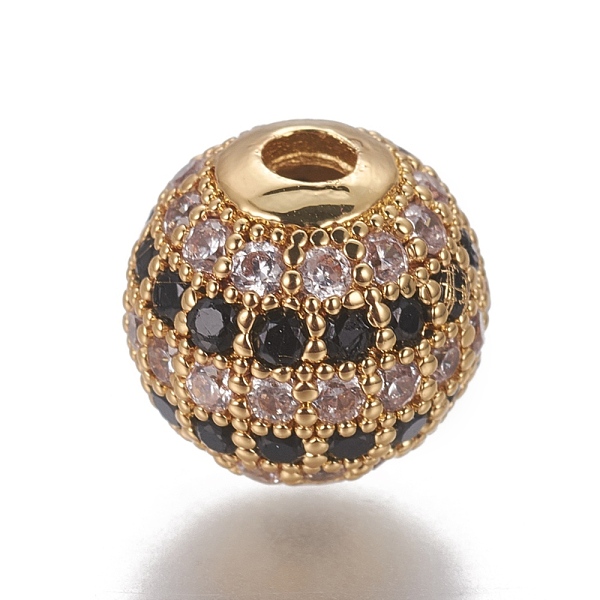 PandaHall Brass Cubic Zirconia Beads, Round, Black, Golden, 10x9.5mm, Hole: 2.5mm Brass+Cubic Zirconia Round Black
PandaHall Brass Cubic Zirconia Beads, Round, Black, Golden, 10x9.5mm, Hole: 2.5mm Brass+Cubic Zirconia Round Black
