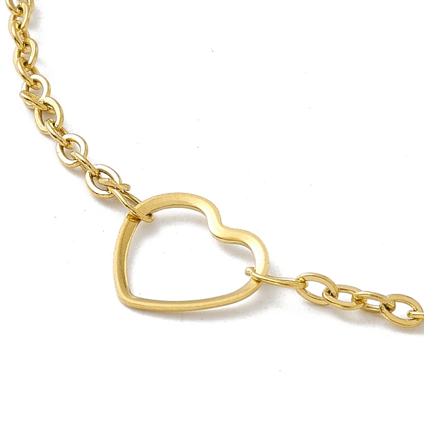 PandaHall Vacuum Plating 304 Stainless Steel Heart Link Anklet with Cable Chains for Women, Golden, 8-5/8 inch(22cm) Stainless Steel
PandaHall Vacuum Plating 304 Stainless Steel Heart Link Anklet with Cable Chains for Women, Golden, 8-5/8 inch(22cm) Stainless Steel