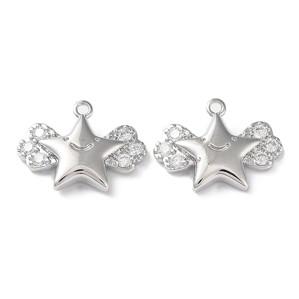 PandaHall Brass with Clear Cubic Zirconia Charms, Star & Wing, Real Platinum Plated, 11.5x15x3mm, Hole: 1mm Brass+Cubic Zirconia Star Clear
PandaHall Brass with Clear Cubic Zirconia Charms, Star & Wing, Real Platinum Plated, 11.5x15x3mm, Hole: 1mm Brass+Cubic Zirconia Star Clear