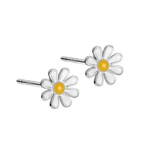 PandaHall Enamel Daisy Rhodium Plated 999 Sterling Silver Stud Earrings for Women, with 999 Stamp, Platinum, 7.5mm Sterling Silver Flower
PandaHall Enamel Daisy Rhodium Plated 999 Sterling Silver Stud Earrings for Women, with 999 Stamp, Platinum, 7.5mm Sterling Silver Flower
